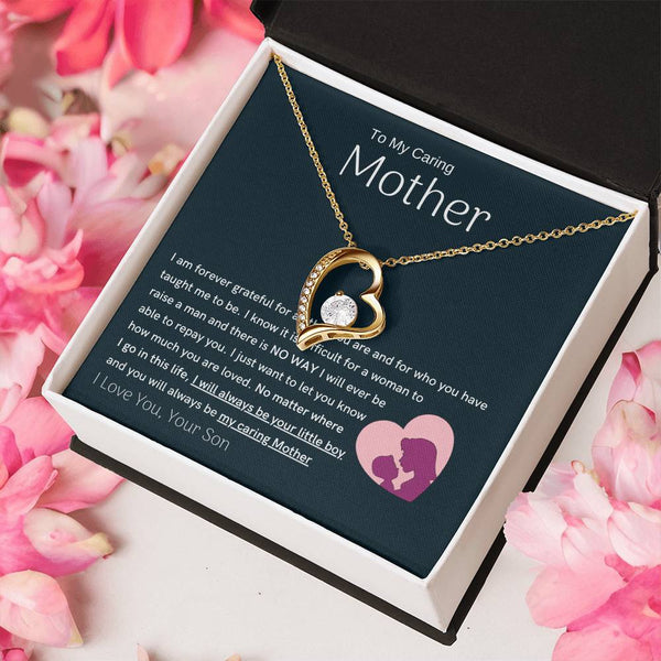 To My Loving Mother - You are my sunshine, I will always be your little boy (Only a Few Left) - Forever Love Necklace