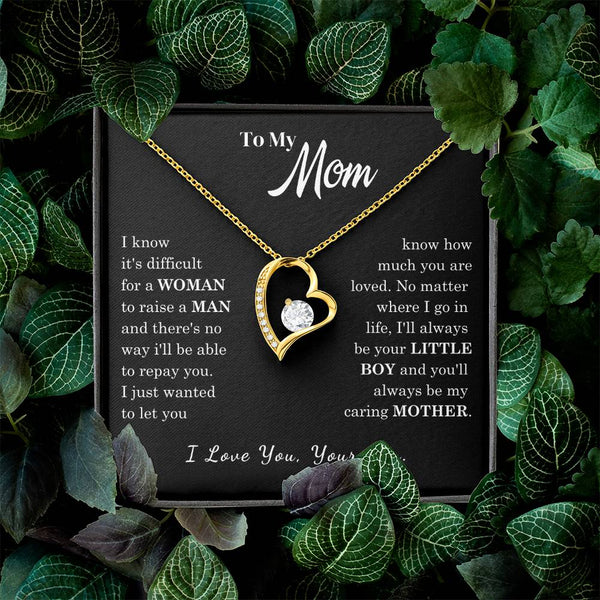 [ Few left only ]  To My Mom - Loved Mother - Forever Love Necklace