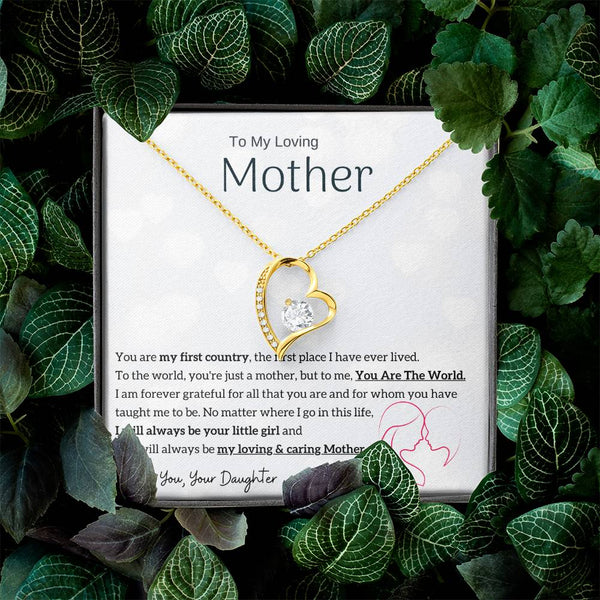 To My Loving Mother - You are my sunshine, I will always be your little girl (Only a Few Left) - Forever Love Necklace
