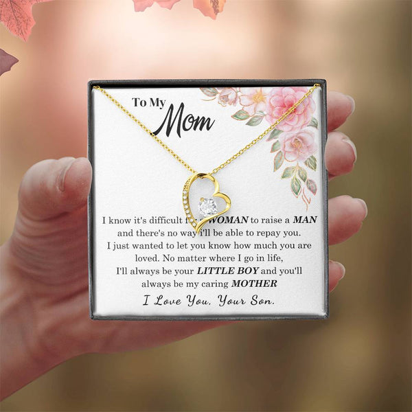 [Only a few left] To My Loving Mother - I love you  (Forever Love Necklace)