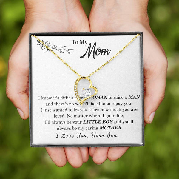 [Only a few left] To My Mom - I Love You Mother  - Forever Love Necklace