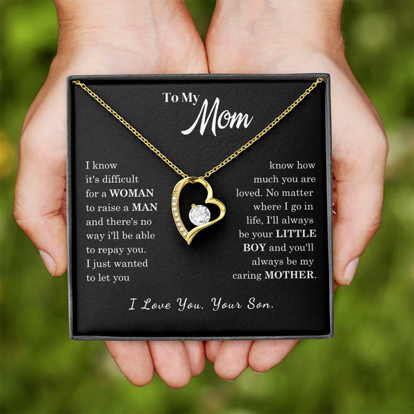 [ Few left only ]  To My Mom - Loved Mother - Forever Love Necklace