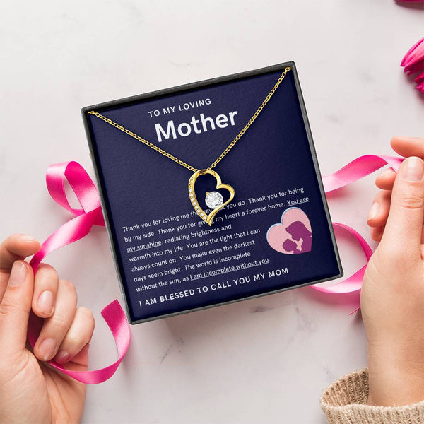 To My Loving Mother - You are my sunshine, radiating brightness into my life (Only a Few Left) - Forever Love Necklace
