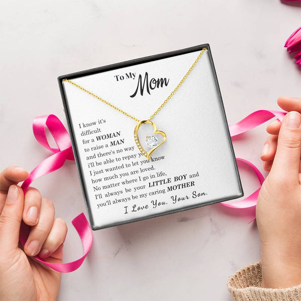 [ Few left only ]  To My Mom - I Love You Mother - Forever Love Necklace