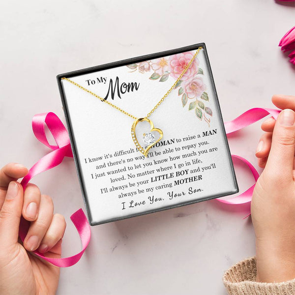 [Only a few left] To My Loving Mother - I love you  (Forever Love Necklace)
