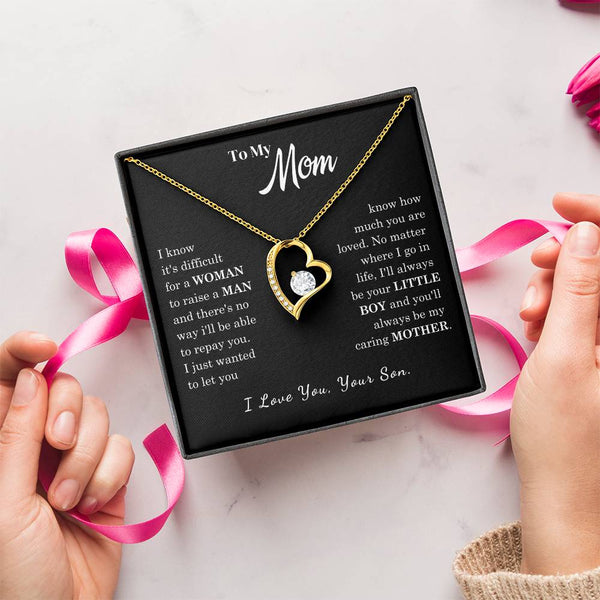 [ Few left only ]  To My Mom - Loved Mother - Forever Love Necklace