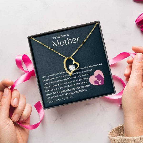 To My Loving Mother - You are my sunshine, I will always be your little boy (Only a Few Left) - Forever Love Necklace
