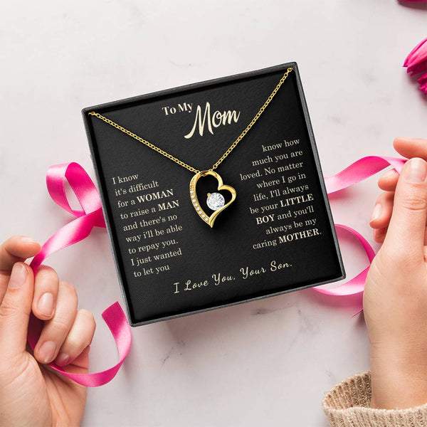 [Almost Sold Out] To My Mom - I Love You Mother  - Forever Love Necklace