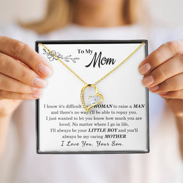 [Only a few left] To My Mom - I Love You Mother  - Forever Love Necklace