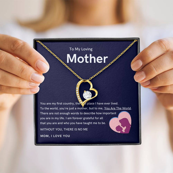 To My Loving Mother - Without You, There Is No Me (Only a Few Left) - Forever Love Necklace
