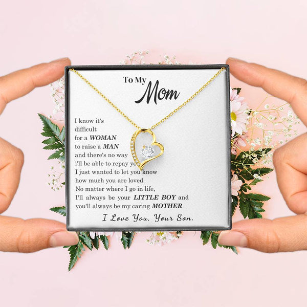 [ Few left only ]  To My Mom - I Love You Mother - Forever Love Necklace