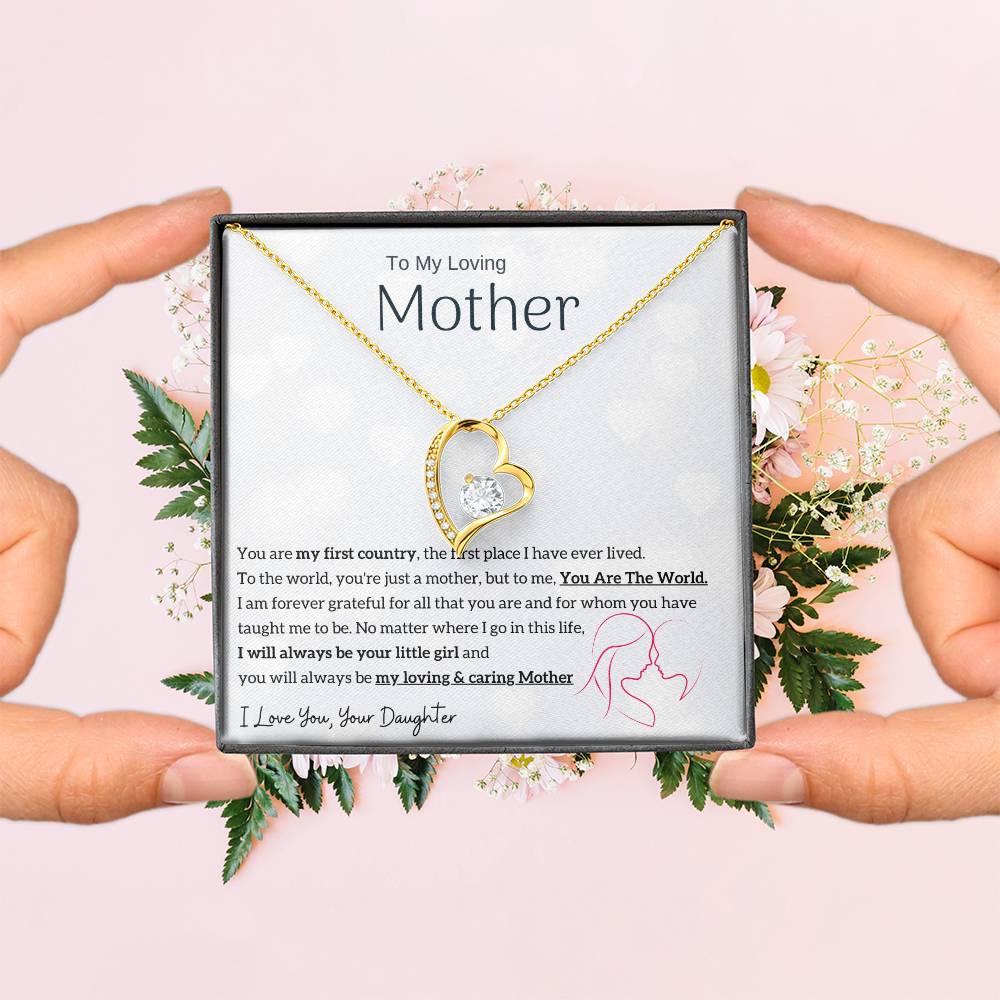 To My Loving Mother - You are my sunshine, I will always be your little girl (Only a Few Left) - Forever Love Necklace