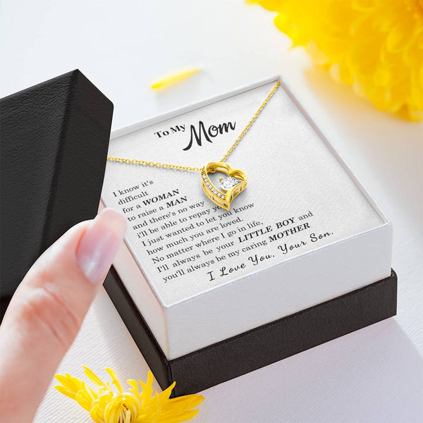 [ Few left only ]  To My Mom - I Love You Mother - Forever Love Necklace