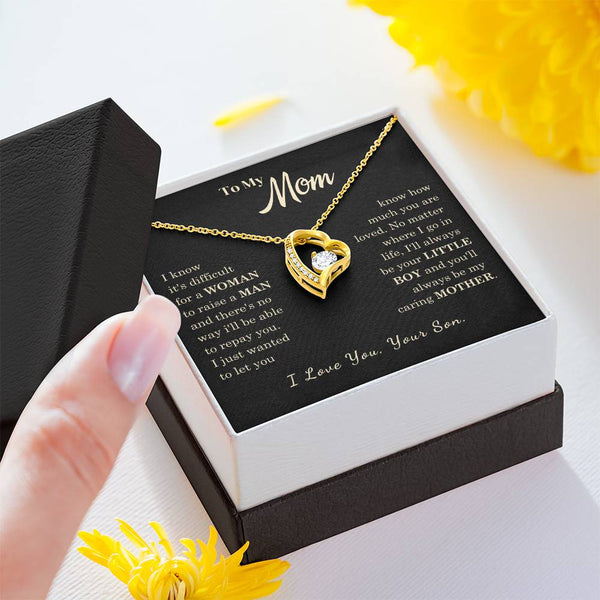 [Almost Sold Out] To My Mom - I Love You Mother  - Forever Love Necklace