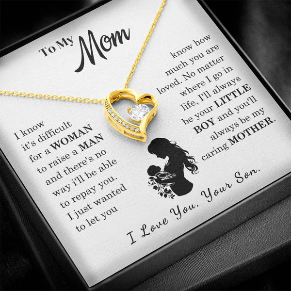 [Only a few left]  To My Mom - Loved Mother  - Necklace