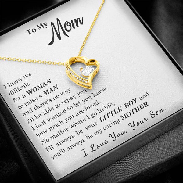 [ Few left only ]  To My Mom - I Love You Mother - Forever Love Necklace