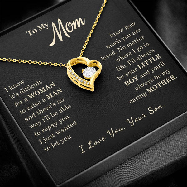 [Almost Sold Out] To My Mom - I Love You Mother  - Forever Love Necklace