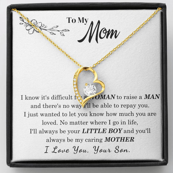 [Only a few left] To My Mom - I Love You Mother  - Forever Love Necklace