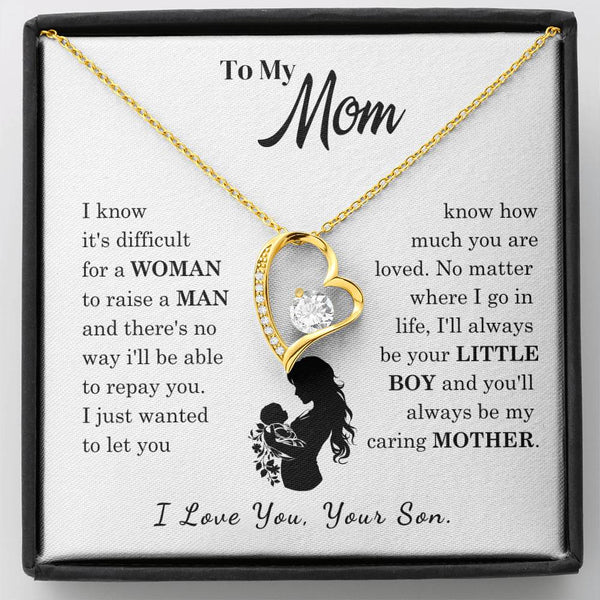 [Only a few left]  To My Mom - Loved Mother  - Necklace