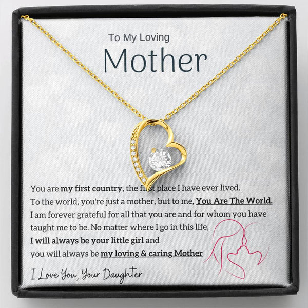 To My Loving Mother - You are my sunshine, I will always be your little girl (Only a Few Left) - Forever Love Necklace