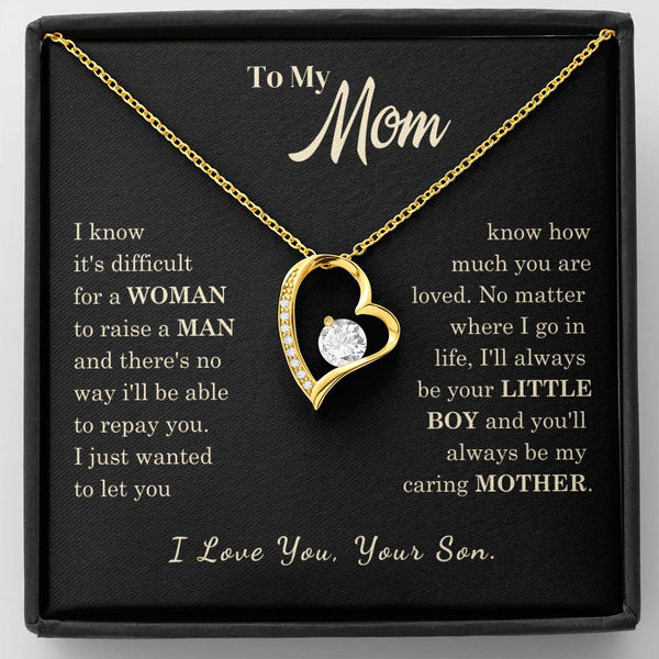 [Almost Sold Out] To My Mom - I Love You Mother  - Forever Love Necklace
