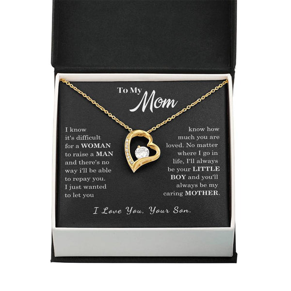 [ Few left only ]  To My Mom - Loved Mother - Forever Love Necklace