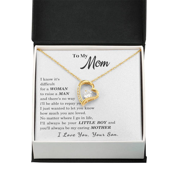 [ Few left only ]  To My Mom - I Love You Mother - Forever Love Necklace