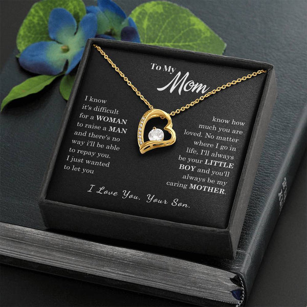 [ Few left only ]  To My Mom - Loved Mother - Forever Love Necklace