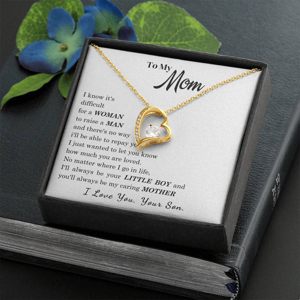 [ Few left only ]  To My Mom - I Love You Mother - Forever Love Necklace