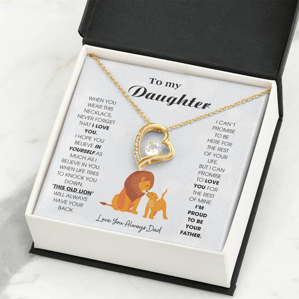 To My Daughter - When you wear this necklace, never forget that I LOVE YOU [ Forever Love ]