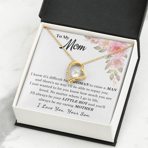 [Only a few left] To My Loving Mother - I love you  (Forever Love Necklace)
