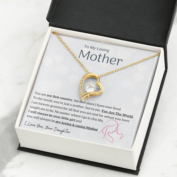 To My Loving Mother - You are my sunshine, I will always be your little girl (Only a Few Left) - Forever Love Necklace