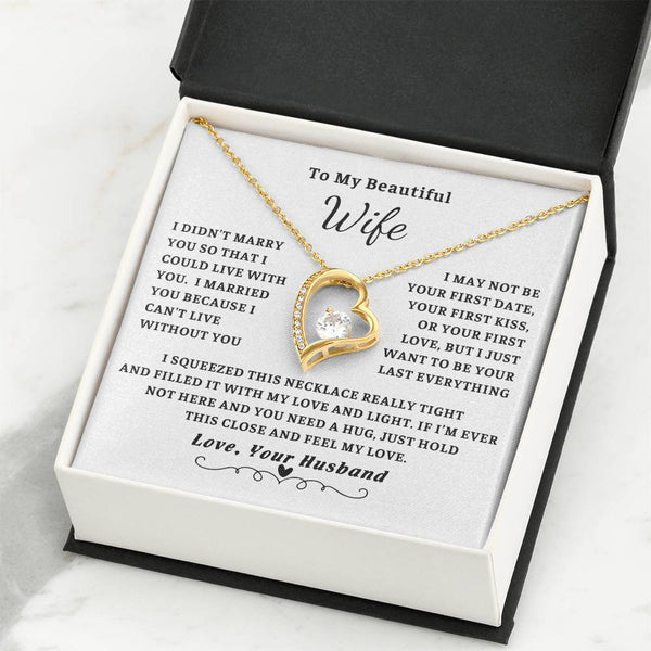 To My Wife , Forever love necklace , Gift For Wife, Wife Birthday Gift, Anniversary Gift For Wife, Wife Necklace