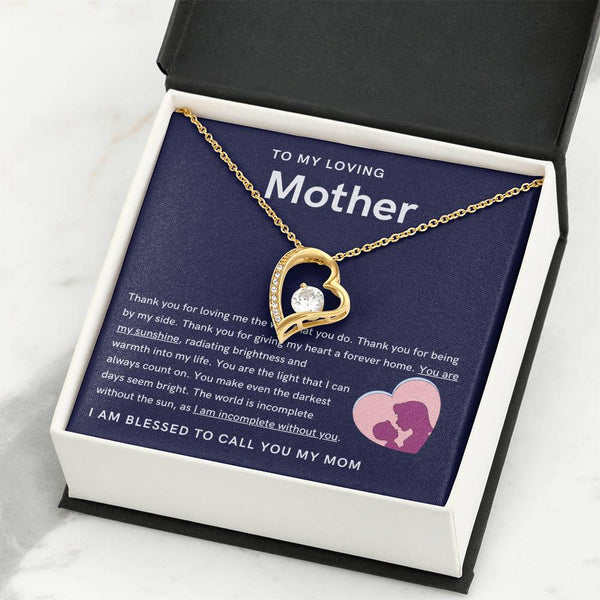 To My Loving Mother - You are my sunshine, radiating brightness into my life (Only a Few Left) - Forever Love Necklace