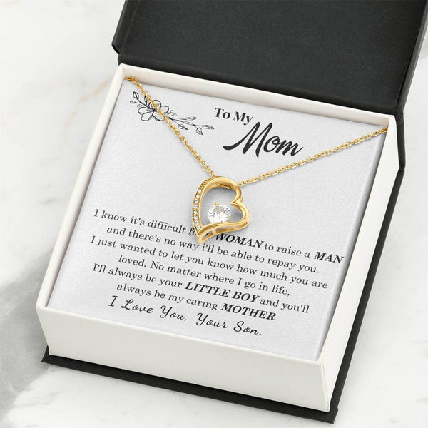 [Only a few left] To My Mom - I Love You Mother  - Forever Love Necklace