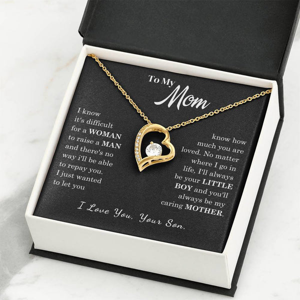 [ Few left only ]  To My Mom - Loved Mother - Forever Love Necklace