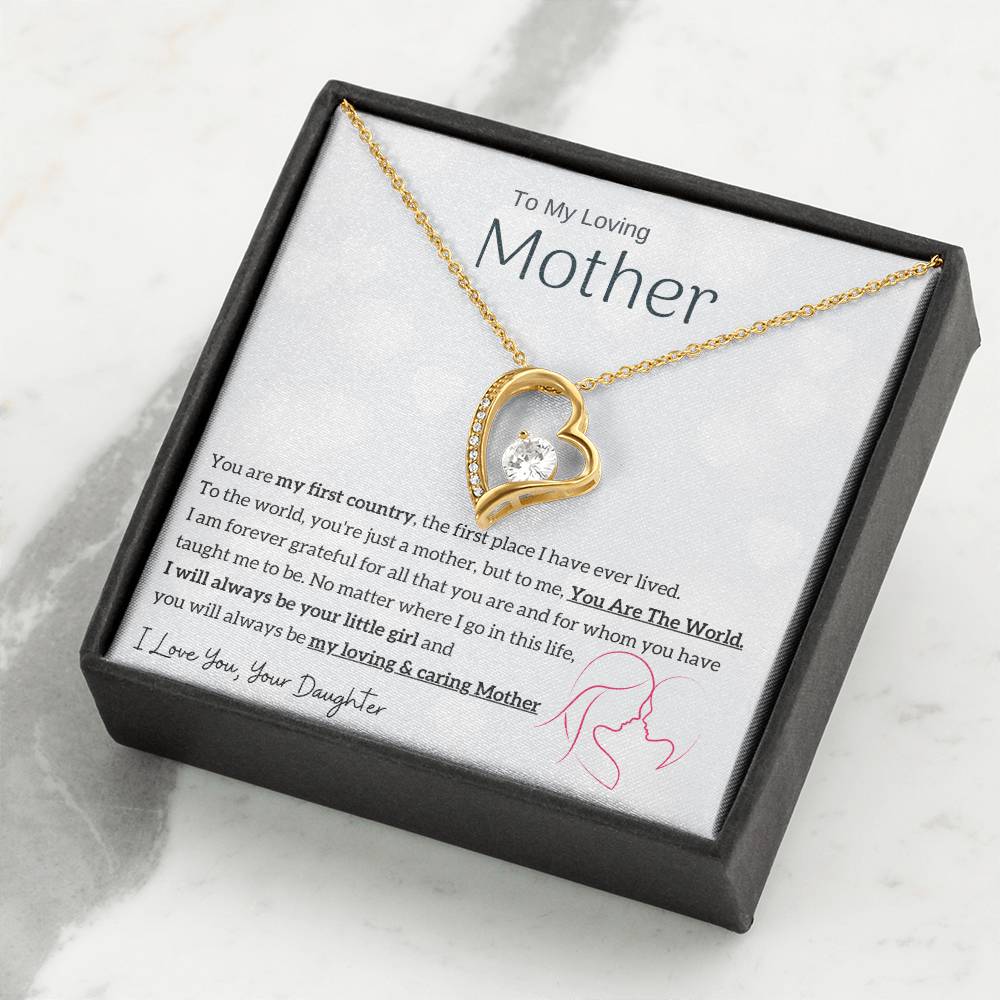 To My Loving Mother - You are my sunshine, I will always be your little girl (Only a Few Left) - Forever Love Necklace