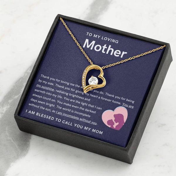 To My Loving Mother - You are my sunshine, radiating brightness into my life (Only a Few Left) - Forever Love Necklace