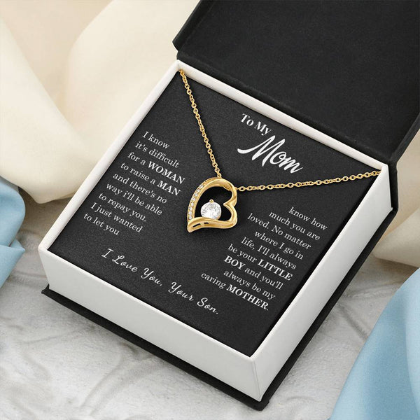 [ Few left only ]  To My Mom - Loved Mother - Forever Love Necklace