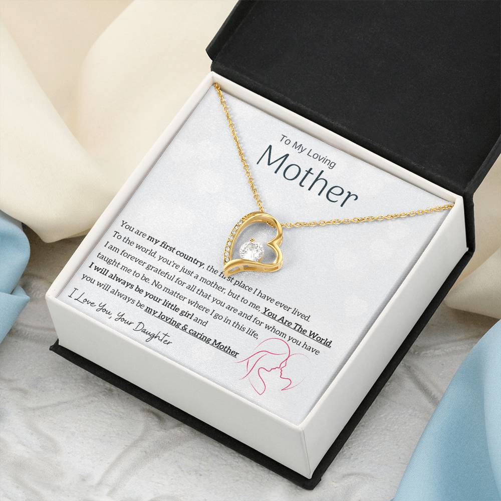 To My Loving Mother - You are my sunshine, I will always be your little girl (Only a Few Left) - Forever Love Necklace