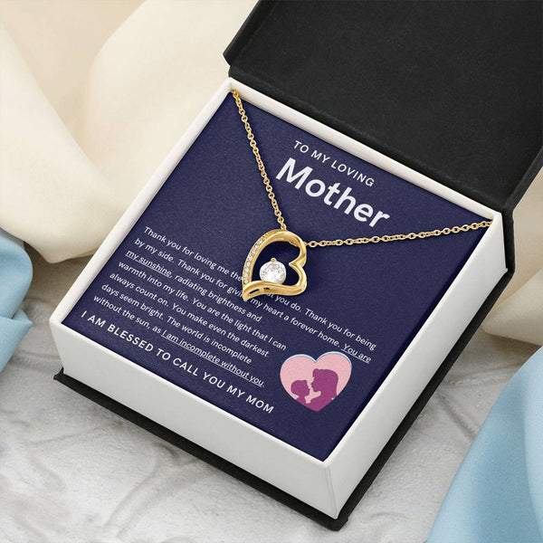 To My Loving Mother - You are my sunshine, radiating brightness into my life (Only a Few Left) - Forever Love Necklace