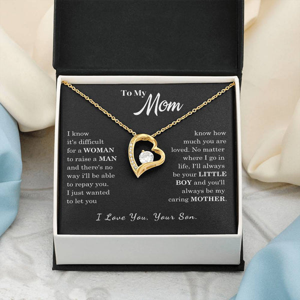[ Few left only ]  To My Mom - Loved Mother - Forever Love Necklace