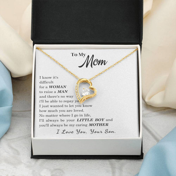 [ Few left only ]  To My Mom - I Love You Mother - Forever Love Necklace