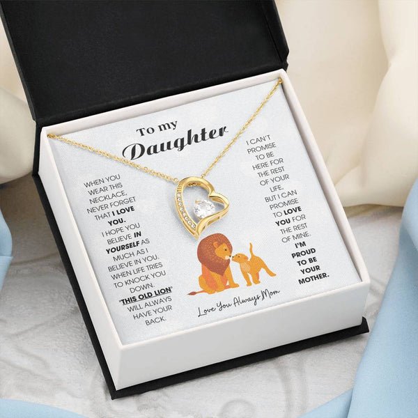 To My Daughter - When you wear this necklace, never forget that I LOVE YOU [ Gift From Mom ] [ Forever Love ]