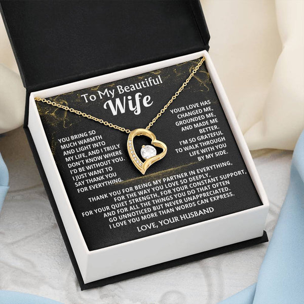 To My Beautiful Wife, Your love has changed me, grounded me, and made me better
