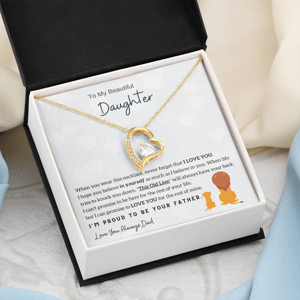 (Forever Love Necklace) To My Daughter,  I'm Proud To Be Your Father - Amz