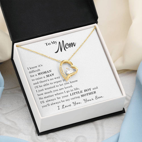 [ Few left only ]  To My Mom - I Love You Mother - Forever Love Necklace