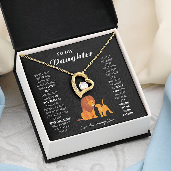 To My Daughter - When you wear this necklace, never forget that I LOVE YOU [ Gift From Dad ] [ Forever Love ]