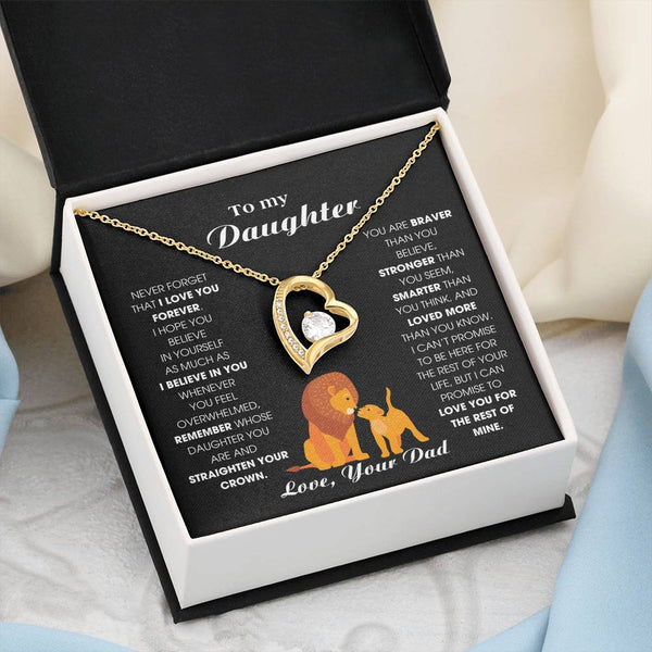 [ Forever love necklace ] To My Daughter, Never Forget That I Love You Forever