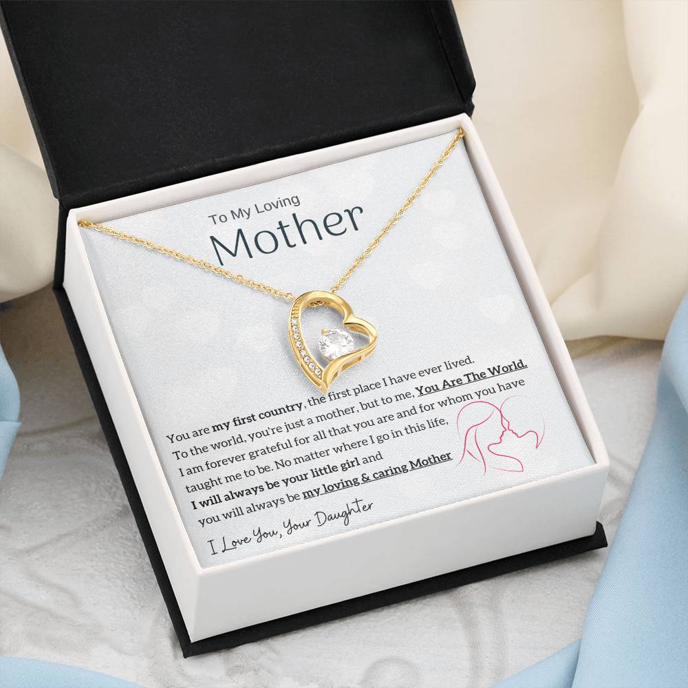 To My Loving Mother - You are my sunshine, I will always be your little girl (Only a Few Left) - Forever Love Necklace